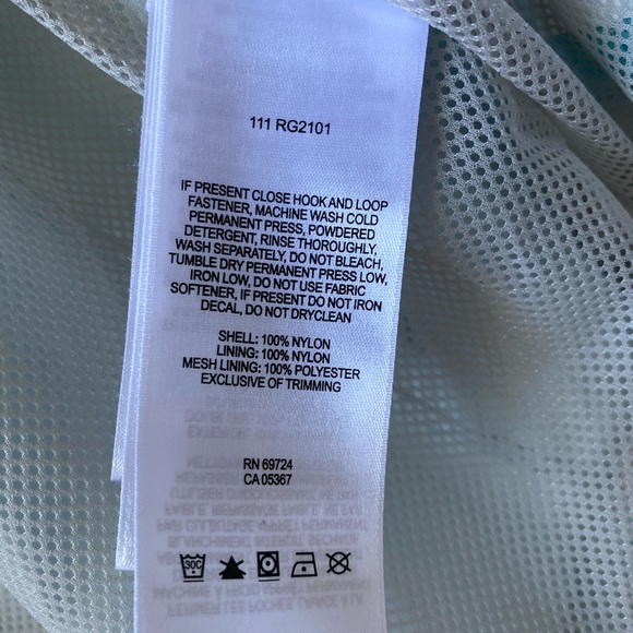 Columbia Aqua Blue Rain Jacket Girl Size 7/8 - Picture 8 of 8